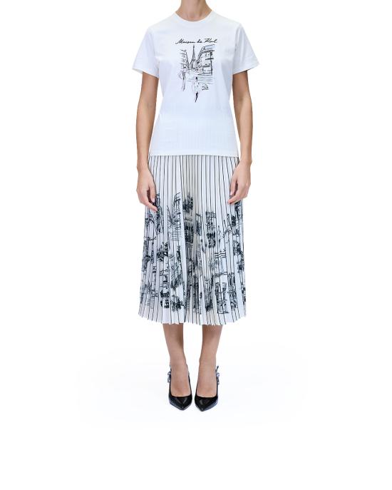 25FW 칼라거펠트 반팔 티셔츠 A4W17087 409 cannoli cream OFF WHITE - KARL LAGERFELD