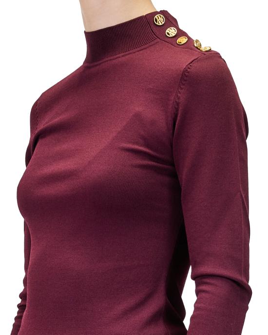 25FW 칼라거펠트 터틀넥 A4W18038 548 windsor burgundy BORDEAUX - KARL LAGERFELD