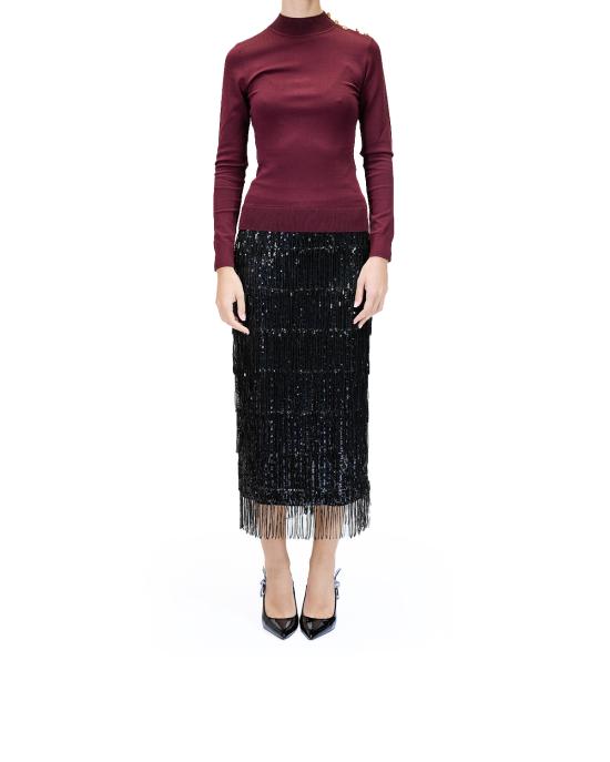 25FW 칼라거펠트 터틀넥 A4W18038 548 windsor burgundy BORDEAUX - KARL LAGERFELD