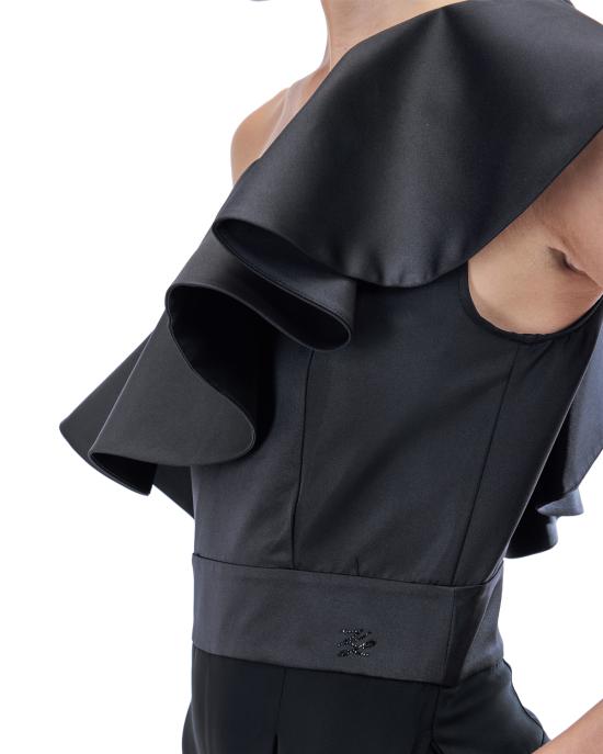 25FW 칼라거펠트 점프수트 A4W13040 999 black NERO - KARL LAGERFELD