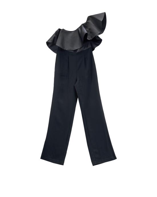 25FW 칼라거펠트 점프수트 A4W13040 999 black NERO