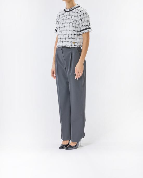 25FW 칼라거펠트 반팔 티셔츠 A3W11028 2DD BIANCO NERO - KARL LAGERFELD