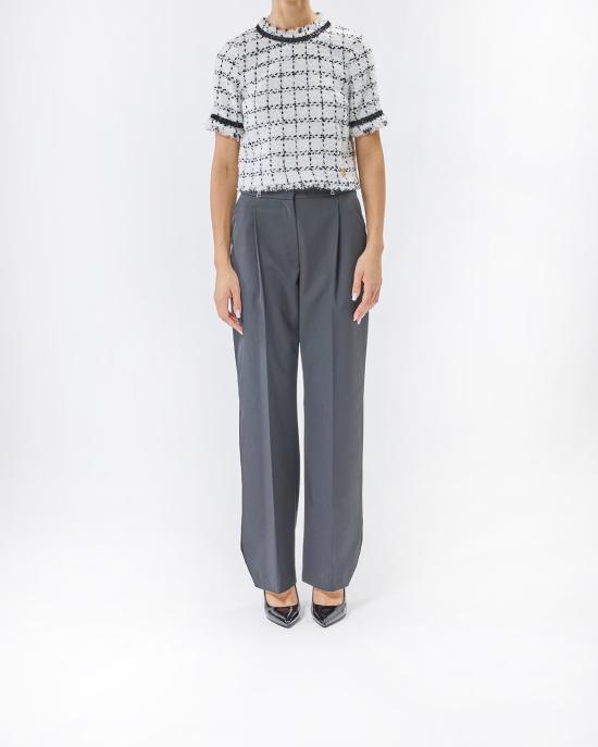 25FW 칼라거펠트 반팔 티셔츠 A3W11028 2DD BIANCO NERO - KARL LAGERFELD