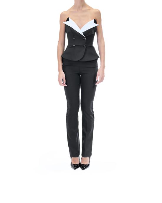 25FW 칼라거펠트 점프수트 A2W13065 999 black NERO BIANCO - KARL LAGERFELD