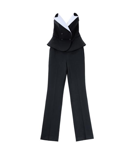 25FW 칼라거펠트 점프수트 A2W13065 999 black NERO BIANCO