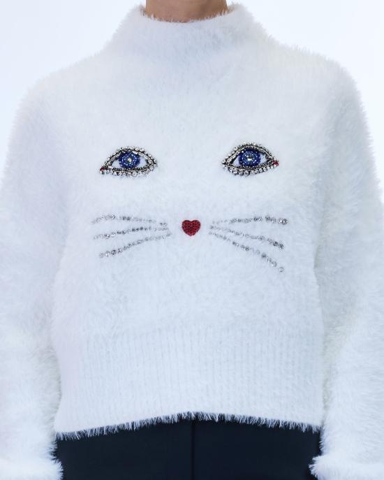 25FW 칼라거펠트 터틀넥 A4W18046 100 white BIANCO MULTI - KARL LAGERFELD