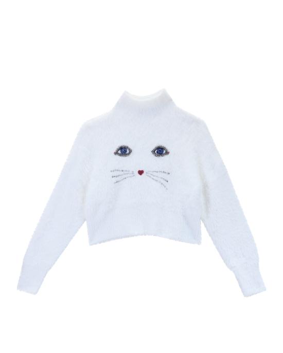 25FW 칼라거펠트 터틀넥 A4W18046 100 white BIANCO MULTI