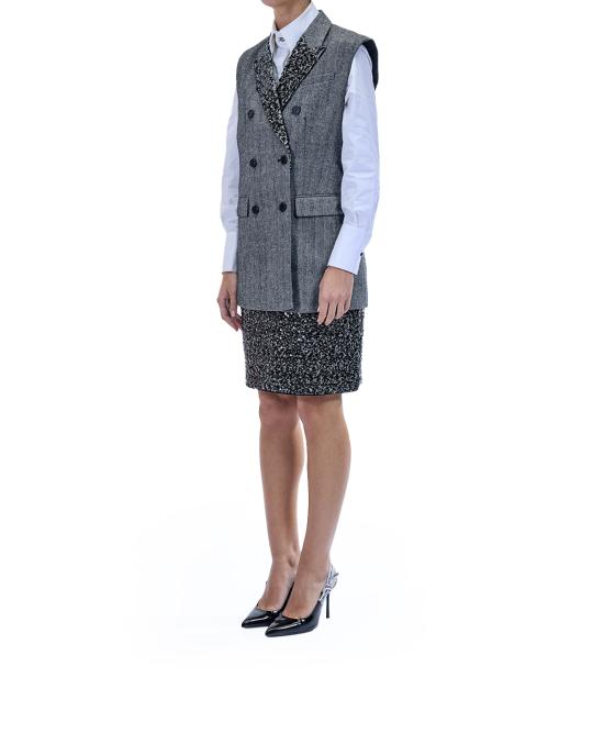 25FW 칼라거펠트 베스트 A4W14043 262 grey black GRIGIO MULTI - KARL LAGERFELD