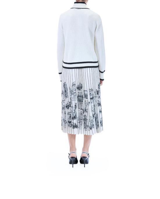 25FW 칼라거펠트 터틀넥 A4W18051 100 white BIANCO NERO - KARL LAGERFELD