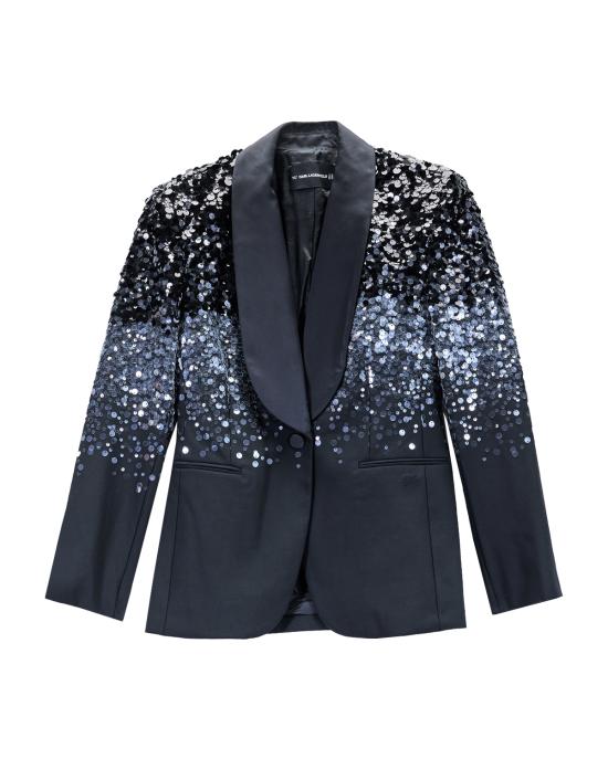 25FW 칼라거펠트 수트 자켓 A4W14052 999 black NERO MULTI