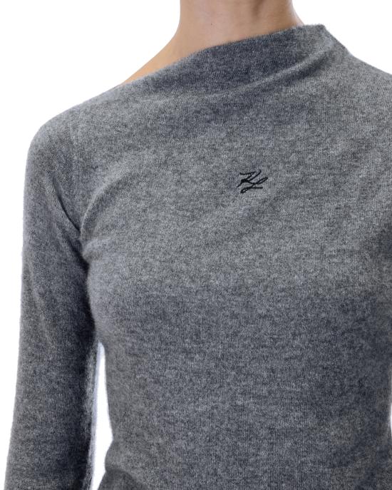 26SS 칼라거펠트 스웨터 A4W18042 260 medium grey GRIGIO MELANGE - KARL LAGERFELD