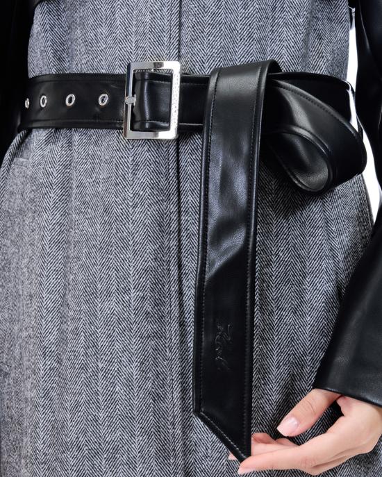 25FW 칼라거펠트 코트 A4W15036 262 grey black GRIGIO MULTI - KARL LAGERFELD