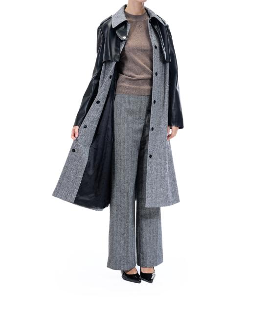 25FW 칼라거펠트 코트 A4W15036 262 grey black GRIGIO MULTI - KARL LAGERFELD