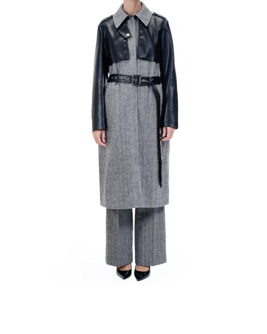 25FW 칼라거펠트 코트 A4W15036 262 grey black GRIGIO MULTI - KARL LAGERFELD