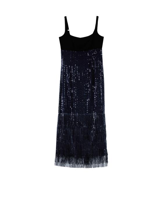 25FW 칼라거펠트 롱 원피스 A4W13043 999 black NERO