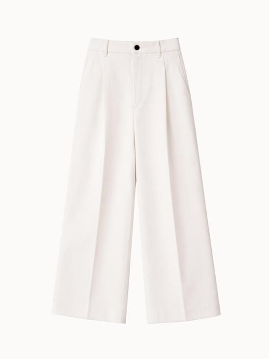  마리아 맥마누스 크롭 팬츠 플리츠 앞면 와이드 레그  아이보리
