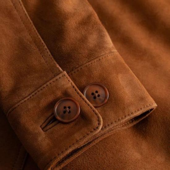  레듀 무스탕 Les Deux Nyle 스웨이드 코치 재킷 브라운 - LES DEUX