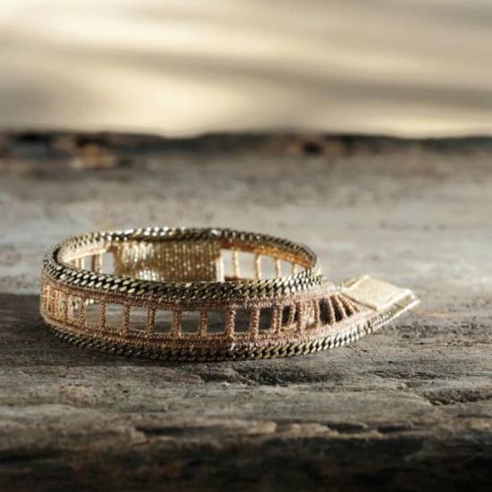  Marie Laure Chamorel 팔찌 마리 로르 샤모렐 1 D003 빈티지 리본 더블 랩 브레이슬릿