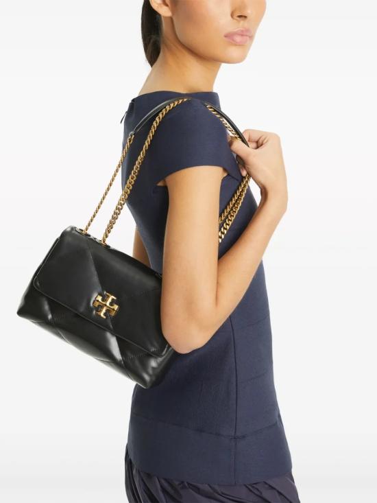 26SS 토리버치 스몰 키라 다이아몬드 퀼트 컨버터블 숄더백 154706001 Black - TORY BURCH
