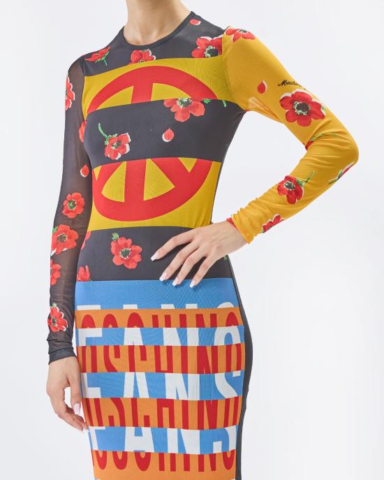 25FW 모스키노 롱 원피스 0465 8238 1888 MULTICOLOR - MOSCHINO