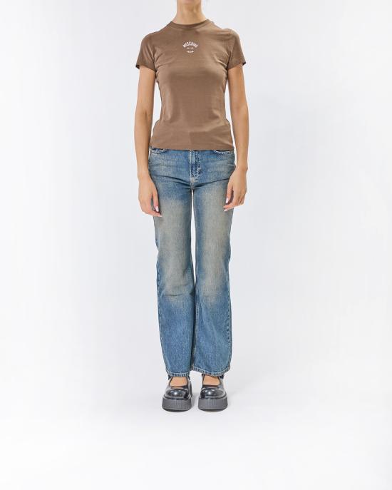 25FW 모스키노 반팔 티셔츠 0707 8236 1095 MARRONE - MOSCHINO