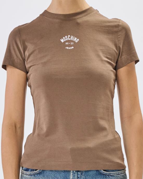25FW 모스키노 반팔 티셔츠 0707 8236 1095 MARRONE - MOSCHINO