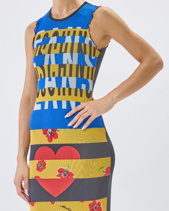 25FW 모스키노 롱 원피스 0410 8238 1888 MULTICOLOR - MOSCHINO