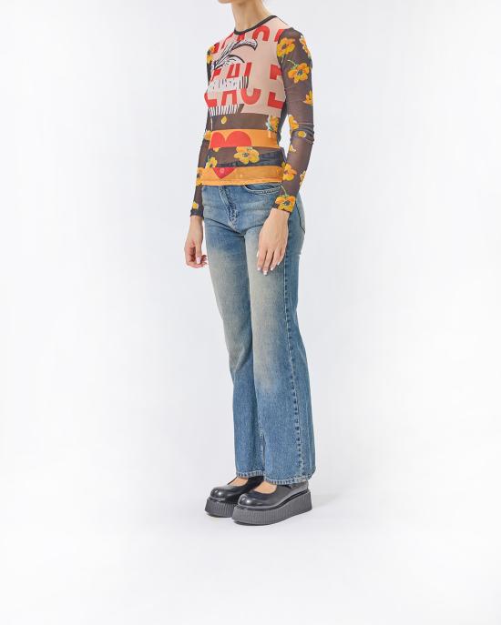 25FW 모스키노 긴팔 티셔츠 1215 8238 1888 MULTICOLOR - MOSCHINO