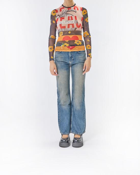 25FW 모스키노 긴팔 티셔츠 1215 8238 1888 MULTICOLOR - MOSCHINO