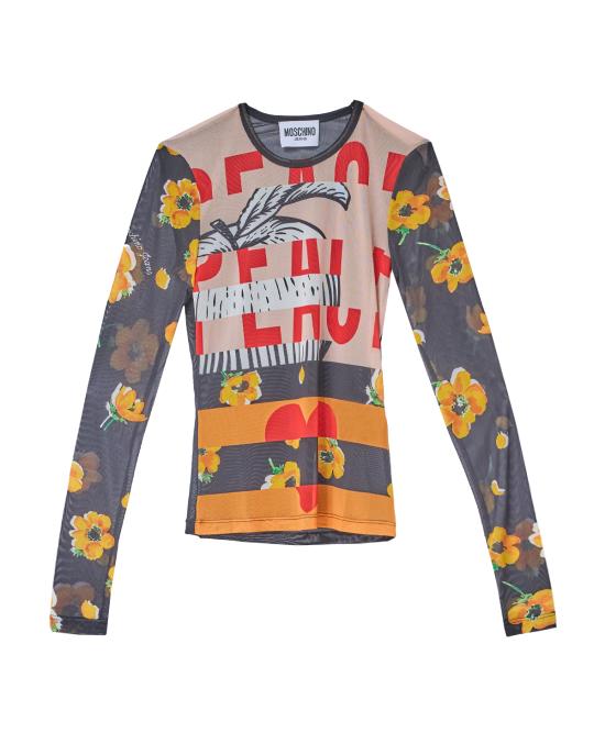 25FW 모스키노 긴팔 티셔츠 1215 8238 1888 MULTICOLOR