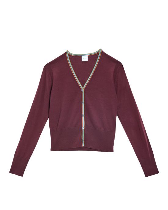 25FW 폴 스미스 가디건 W1R 618N T11144 28 BORDEAUX