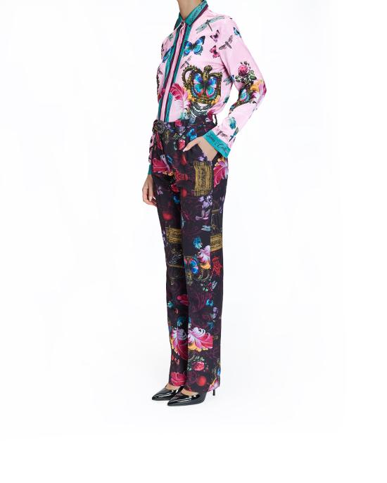 25FW 베르사체 수트 팬츠 79HAA111 NS697 MS3 NERO MULTI - VERSACE