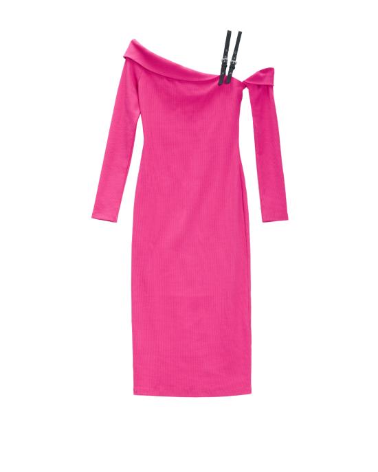 25FW 베르사체 미디 원피스 79HAO974 J0259 474 ROSA