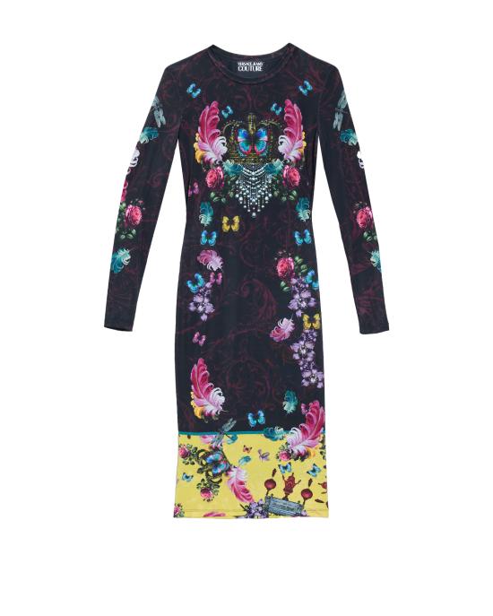 25FW 베르사체 롱 원피스 79HAO9P0 JS491 U39 MULTICOLOR