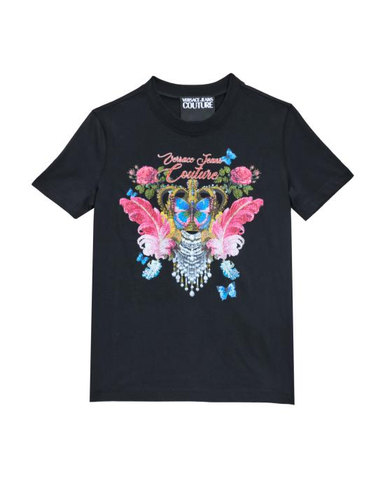 25FW 베르사체 반팔 티셔츠 79HAHE02 CJ00E 899 NERO