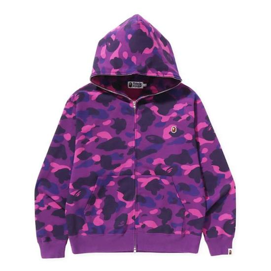  베이프 후드 티셔츠 001ZPL801303MPUR PURPLE DOM