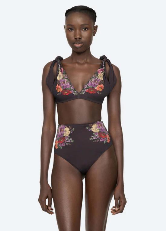  씨뉴욕 비키니 수영복 Sea Ny Viktoria 프린트 타이 스트랩 비키니 탑