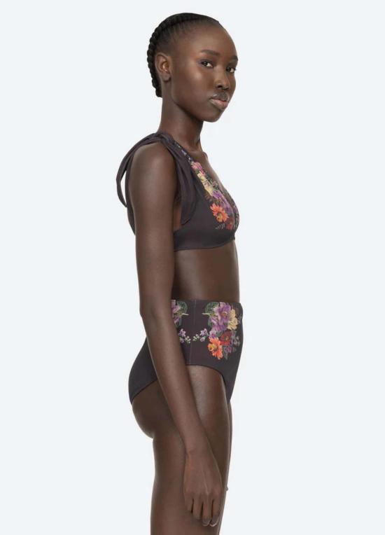  씨뉴욕 비키니 수영복 Sea Ny Viktoria 프린트 타이 스트랩 비키니 탑 - SEA NY