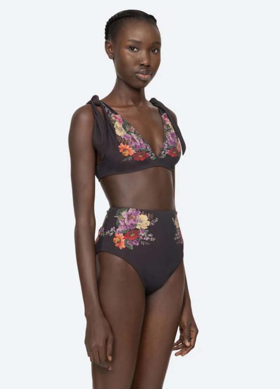  씨뉴욕 비키니 수영복 Sea Ny Viktoria 프린트 타이 스트랩 비키니 탑 - SEA NY