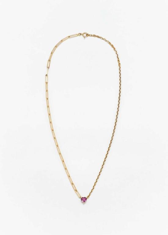  이본 레옹 목걸이/팬던트 Yvonne Leon 맥시 콜리어 솔리테어 쾨르 목걸이 - YVONNE LEON