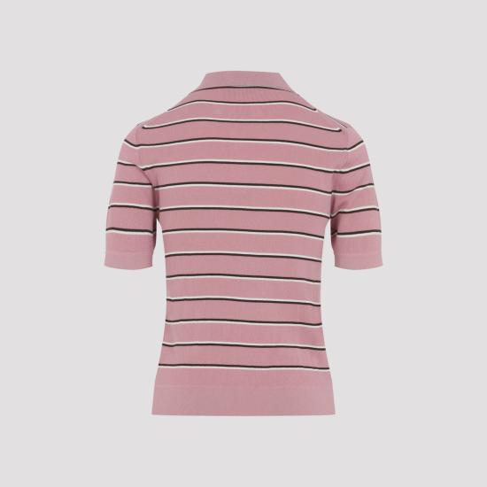 26SS 미우미우 코튼 니트 폴로 셔츠 MMLB35SOOO 183M F0028 ROSA - MIU MIU