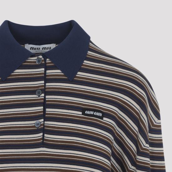 26SS 미우미우 폴로 티셔츠 MML03VSOOO 1844 F0627 ALBINO - MIU MIU