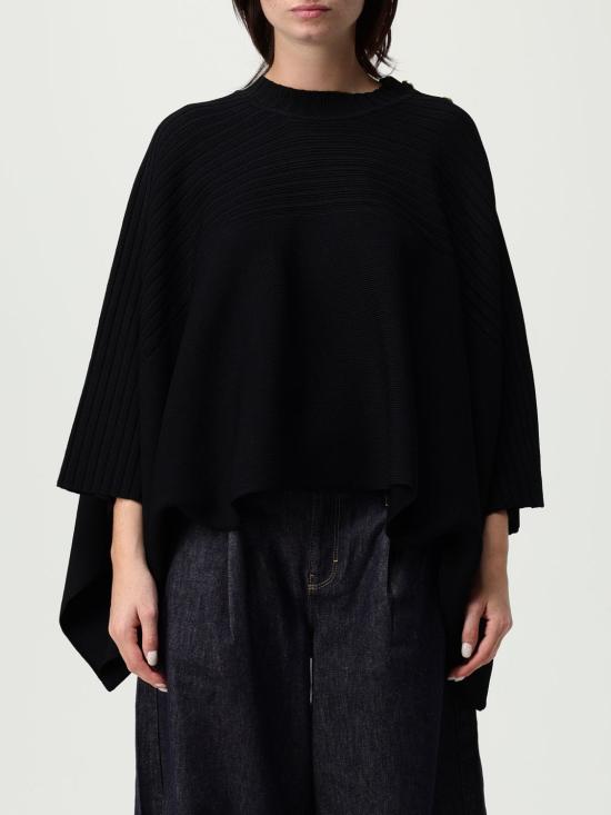 25FW 칼라거펠트 케이프 A3W18031 999 black NERO