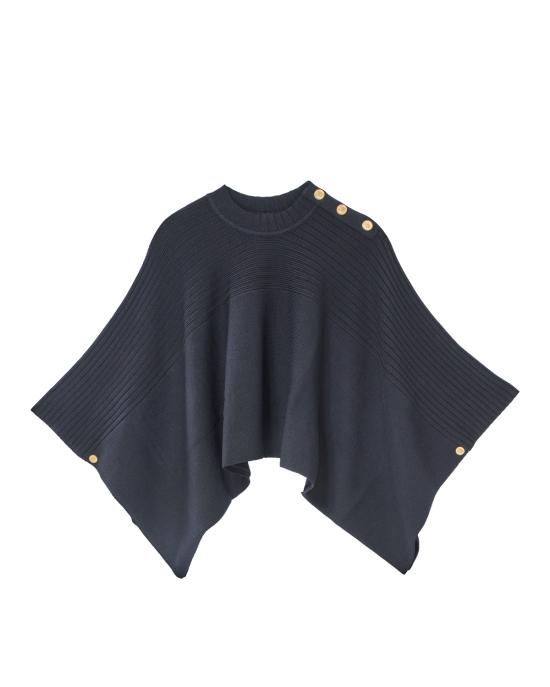 25FW 칼라거펠트 케이프 A3W18031 999 black NERO