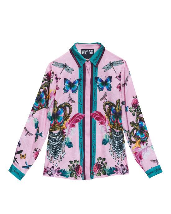 25FW 베르사체 긴팔 티셔츠 79HAL2P1 NS728 459 ROSA MULTI