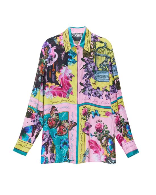 25FW 베르사체 긴팔 티셔츠 79HAL2P4 NS705 459 MULTICOLOR