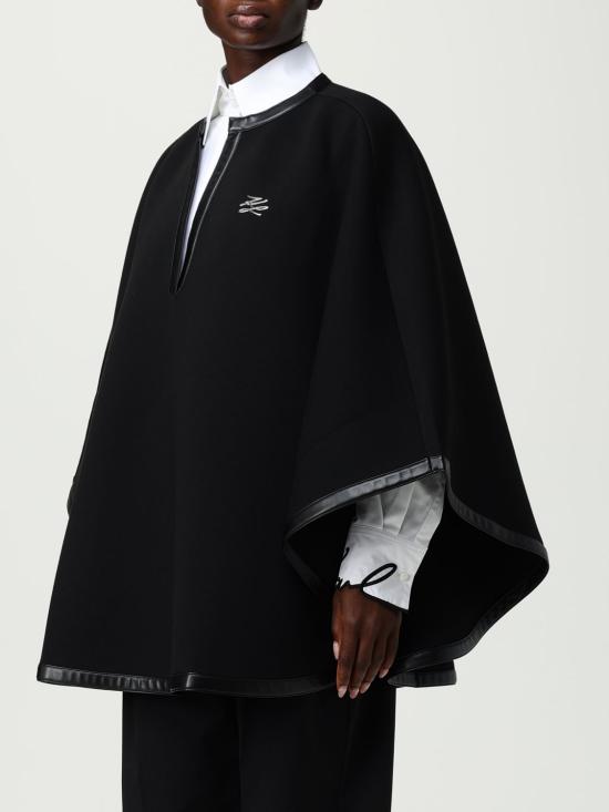 25FW 칼라거펠트 케이프 A3W20016 999 black NERO - KARL LAGERFELD