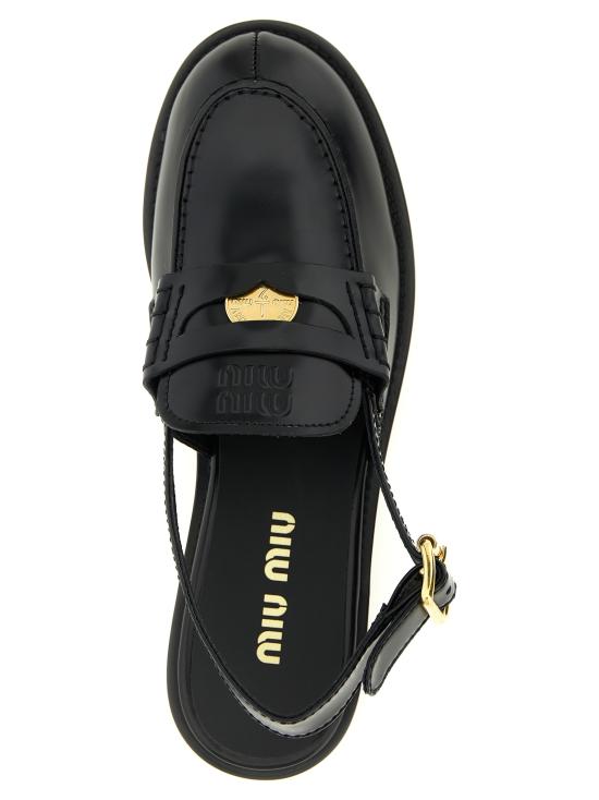 26SS 미우미우 플랫 슈즈 5D561EF020ULXF0002 Black - MIU MIU