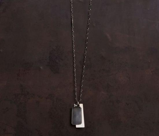  베르크슈타트 뮌헨 네크리스 Werkstatt Munchen 투 태그 파인 체인 목걸이 실버