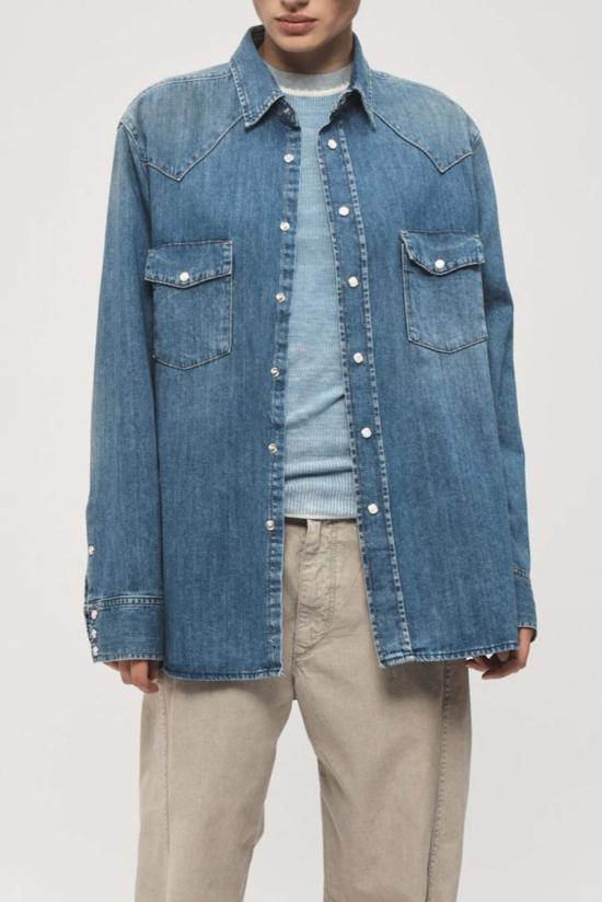  6397 데님 셔츠 데님 웨스턴 셔츠 라이트 애쉬